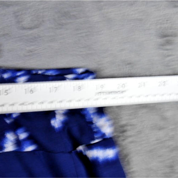 Dressbarn Navy Tie-Dye A-Line Skirt Size 2X Flowy Stretch Pull-On - Picture 3 of 4